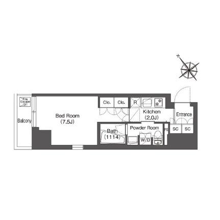 コンフォリア東大井II 0206｜東京都品川区東大井３丁目(賃貸マンション1K・2階・26.09㎡)の写真 その2