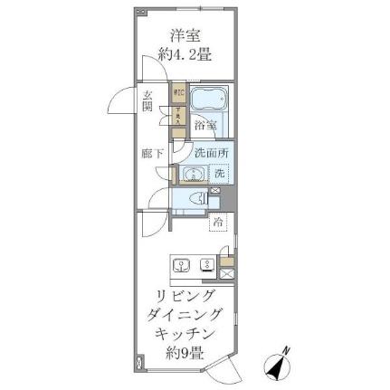 ＣＯＭＰＯＳＩＴＥ高輪 102｜東京都港区高輪１丁目(賃貸マンション1LDK・1階・35.66㎡)の写真 その2