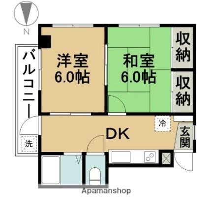 エクセレントI 302｜東京都江戸川区西葛西５丁目(賃貸マンション2DK・2階・34.00㎡)の写真 その2