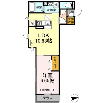 東京都葛飾区東堀切１丁目(賃貸アパート1LDK・1階・40.29㎡)の写真 その2