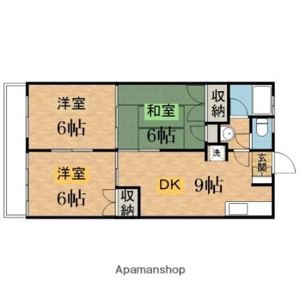 マンションベアーズ 103｜東京都八王子市松木(賃貸マンション3DK・1階・54.65㎡)の写真 その2