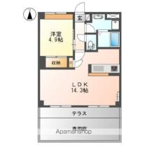 東京都小平市鈴木町１丁目（賃貸マンション1LDK・1階・45.36㎡） その2