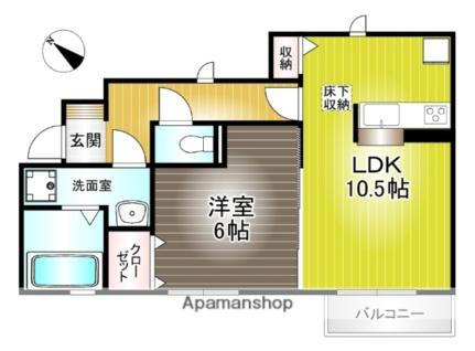 神奈川県川崎市高津区久末（賃貸アパート1LDK・1階・43.35㎡） その2