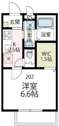 セレーヌ仲町台Ｂ 202号室｜神奈川県横浜市都筑区仲町台３丁目(賃貸アパート1K・2階・24.46㎡)の写真 その2