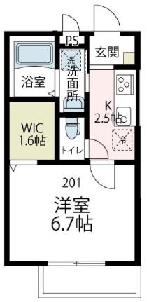 セレーヌ仲町台Ｂ 201号室｜神奈川県横浜市都筑区仲町台３丁目(賃貸アパート1K・2階・24.73㎡)の写真 その2