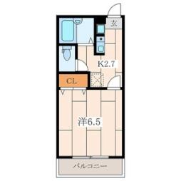 JR京浜東北・根岸線 新子安駅 徒歩10分の賃貸アパート 1階1Kの間取り