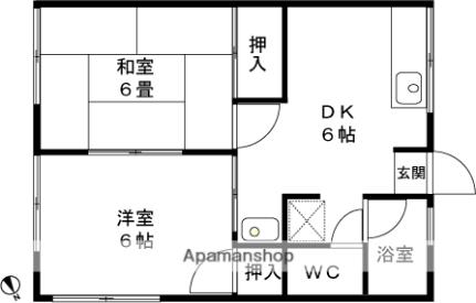 フェリエスレノマ 102｜新潟県長岡市蓮潟５丁目(賃貸アパート2DK・1階・38.66㎡)の写真 その2