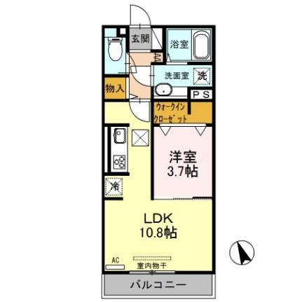 ロイヤルスクエア 103｜新潟県長岡市笹崎２丁目(賃貸アパート1LDK・1階・37.51㎡)の写真 その2