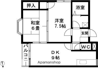 メゾンタイラ 203｜新潟県長岡市表町１丁目(賃貸マンション2DK・2階・52.87㎡)の写真 その2