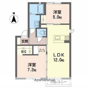 富山県富山市藤木(賃貸アパート2LDK・1階・53.01㎡)の写真 その2