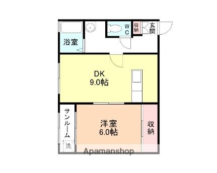 グッドシャトー 1C｜富山県魚津市六郎丸(賃貸アパート1DK・1階・39.60㎡)の写真 その2