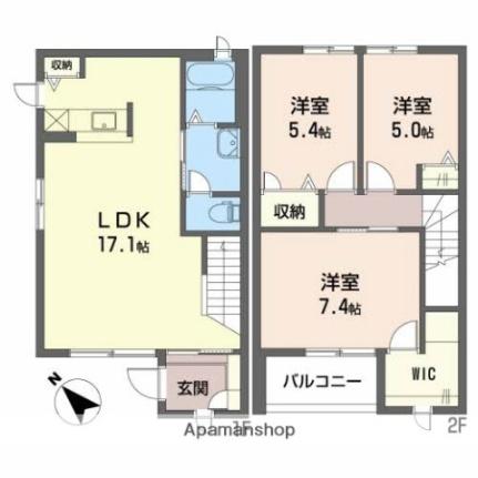 ハピネス大町 101 ｜ 富山県富山市大町（賃貸アパート3LDK・1階・82.14㎡） その2