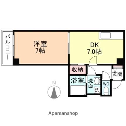 富山県富山市白銀町(賃貸マンション1DK・2階・29.89㎡)の写真 その2