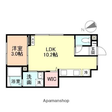 チル（奥井町） 101 ｜ 富山県富山市奥井町（賃貸アパート1LDK・1階・32.39㎡） その2