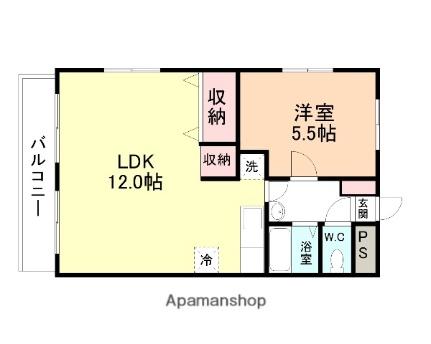 ジョイナス四ツ葉町　Ｂ棟 313｜富山県富山市四ツ葉町(賃貸マンション1LDK・3階・45.90㎡)の写真 その2