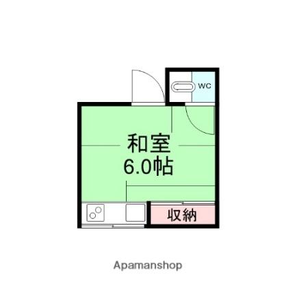 宝山荘 8｜富山県富山市五艘(賃貸アパート1R・2階・14.85㎡)の写真 その2