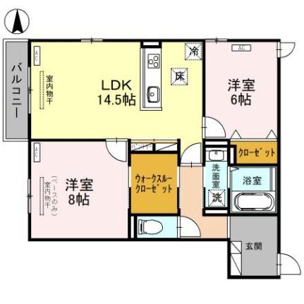 ＤーＲｅｓｉｄｅｎｃｅ諸江町ＨＥＬＺ 105｜石川県金沢市諸江町上丁(賃貸アパート2LDK・1階・69.48㎡)の写真 その2