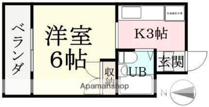 四ツ居エンビイハイツ 405｜福井県福井市北四ツ居２丁目(賃貸マンション1K・4階・19.08㎡)の写真 その2