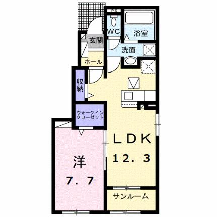 ローズ　ガーデン　大野　Ｂ 101｜福井県大野市茜町(賃貸アパート1LDK・1階・50.14㎡)の写真 その2