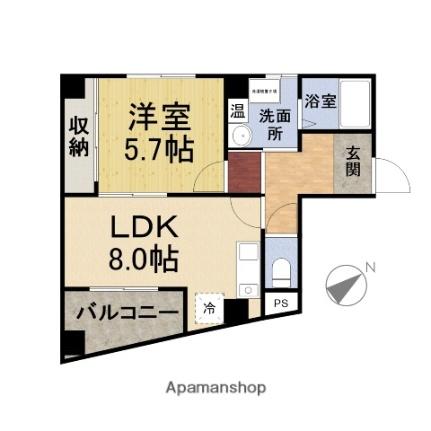 セプト・エタージュ 401｜福井県福井市大手２丁目(賃貸マンション1LDK・4階・37.22㎡)の写真 その2