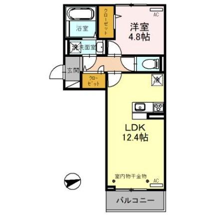 福井県福井市大和田２丁目（賃貸アパート1LDK・2階・42.93㎡） その2