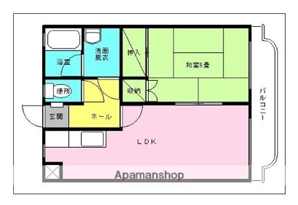 メゾンブランシェ 202｜山梨県富士吉田市下吉田４丁目(賃貸マンション1LDK・2階・38.01㎡)の写真 その2