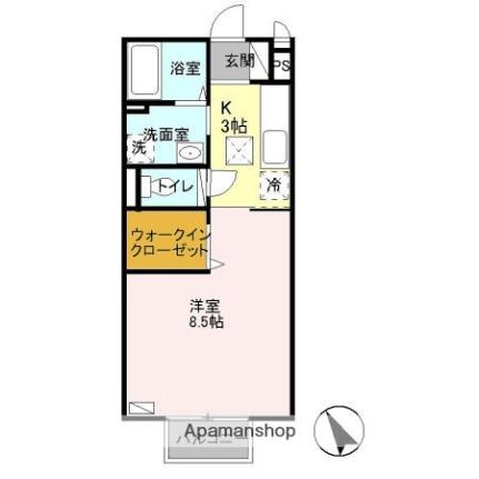 グランドール 106号室 ｜ 山梨県南巨摩郡富士川町小林（賃貸アパート1K・1階・30.03㎡） その2