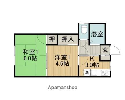 山田アパート（東赤砂） 102 ｜ 長野県諏訪郡下諏訪町東赤砂（賃貸アパート2K・1階・30.00㎡） その2