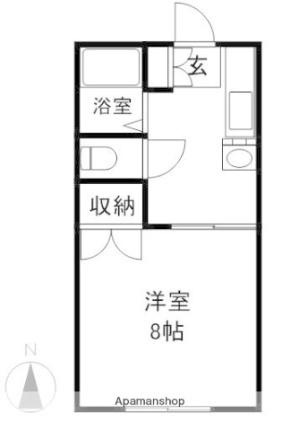 長野県長野市桐原１丁目（賃貸アパート1K・2階・26.47㎡） その2