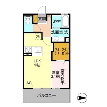 レセンテ塚田  ｜ 長野県長野市三輪３丁目（賃貸アパート1LDK・3階・33.39㎡） その2