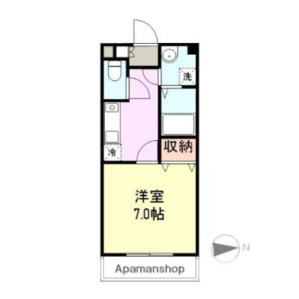 エヴァーグリーン 105 ｜ 静岡県三島市徳倉２丁目（賃貸マンション1K・1階・24.48㎡） その2