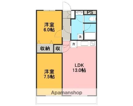 シャンアッシュール  ｜ 静岡県駿東郡長泉町南一色（賃貸マンション2LDK・2階・57.33㎡） その2