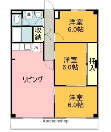 ニューマリッチ美貴 301 ｜ 静岡県沼津市柳沢（賃貸マンション3LDK・3階・56.07㎡） その2