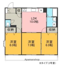 オーヴィラージュ 3階3LDKの間取り