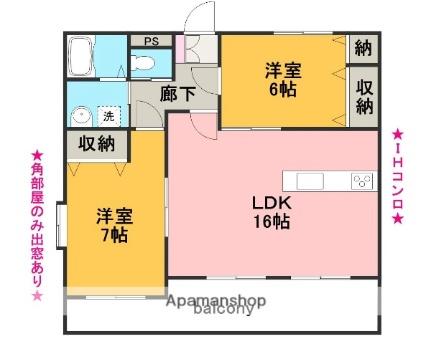 杉山マンション  ｜ 静岡県裾野市茶畑（賃貸マンション2LDK・4階・64.37㎡） その2