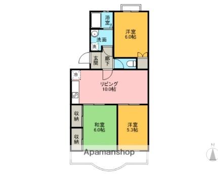 アルタ岡宮 A101｜静岡県沼津市岡宮(賃貸マンション3LDK・1階・60.12㎡)の写真 その2