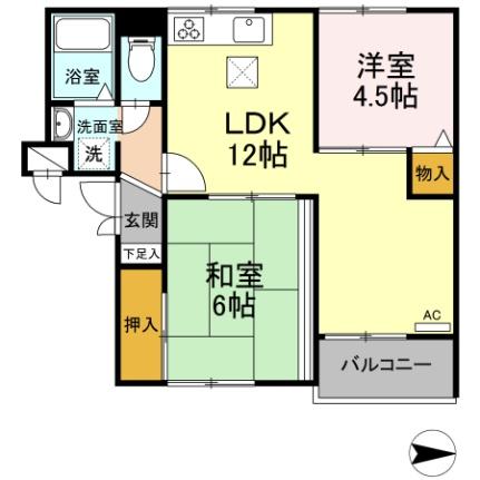 コンフォート杉山 103｜静岡県駿東郡清水町長沢(賃貸アパート2LDK・1階・51.10㎡)の写真 その2