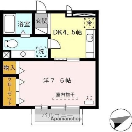 レ・フレールＮ 201｜静岡県富士市伝法(賃貸アパート1K・2階・30.30㎡)の写真 その2
