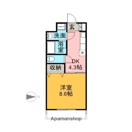 静岡県富士宮市田中町(賃貸マンション1DK・3階・30.35㎡)の写真 その2