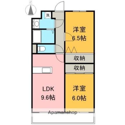 エバーグリーン 207｜静岡県富士宮市野中(賃貸マンション2LDK・2階・51.61㎡)の写真 その2