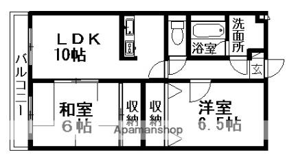 サニーヒル 211 ｜ 静岡県富士宮市大岩（賃貸マンション2LDK・2階・51.72㎡） その2