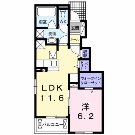 アルモニーブライト 106｜静岡県富士宮市小泉(賃貸アパート1LDK・1階・44.49㎡)の写真 その2