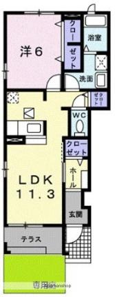 静岡県掛川市安養寺（賃貸アパート1LDK・1階・44.18㎡） その2