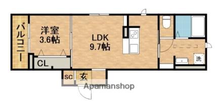 静岡県浜松市中央区神田町（賃貸アパート1LDK・3階・34.94㎡） その2