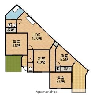 静岡県浜松市中央区蜆塚２丁目(賃貸マンション4LDK・5階・83.85㎡)の写真 その2