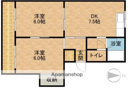 静岡県浜松市中央区天王町(賃貸アパート2DK・1階・39.75㎡)の写真 その2