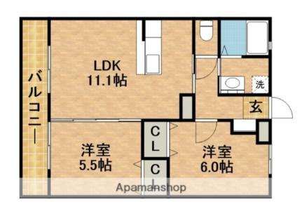 静岡県浜松市中央区志都呂町(賃貸マンション2LDK・1階・50.14㎡)の写真 その2