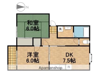 静岡県浜松市中央区幸２丁目(賃貸アパート2DK・1階・45.00㎡)の写真 その2