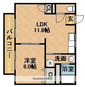 タウニィ  ｜ 静岡県浜松市中央区鴨江３丁目（賃貸アパート1LDK・1階・35.52㎡） その2