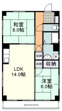 メゾン桂 402｜静岡県静岡市葵区五番町(賃貸マンション2LDK・4階・64.02㎡)の写真 その2